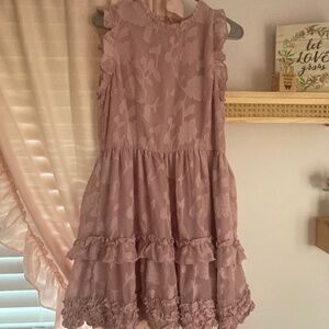 Lulus Lavender flower dress with ruffles